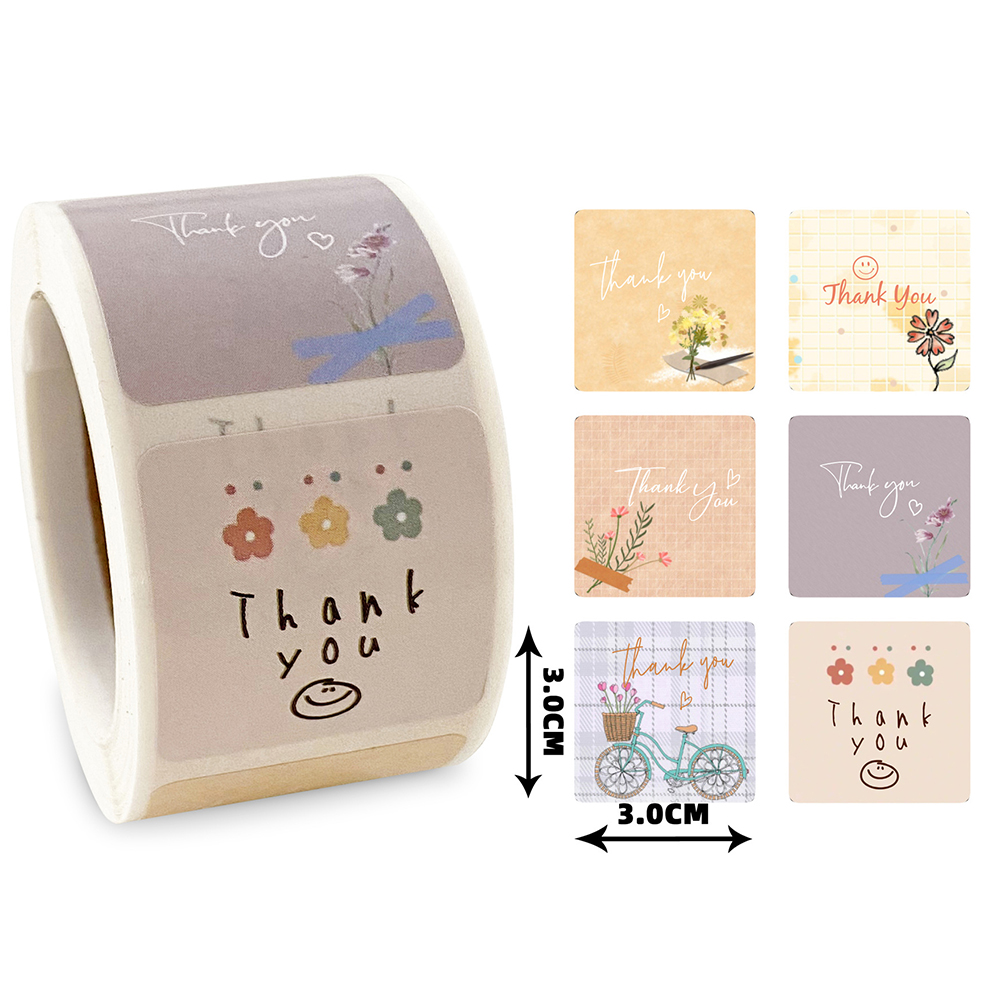 Wedding Sutra - 50-300pcs Cute Cartoon Floral Thank You