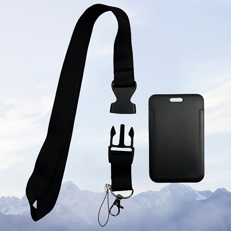 Place Card Holder - Black Neck Lanyard Badge Holder Set