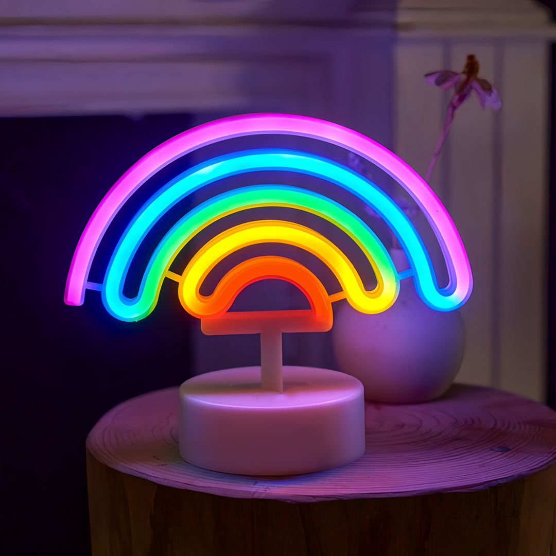 Cute Rainbow Neon Lights, USB  - Wedding Power Supply 评论和价格