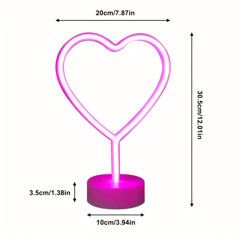 Heart shaped neon light, batte - Wedding Power Supply 评论和价格
