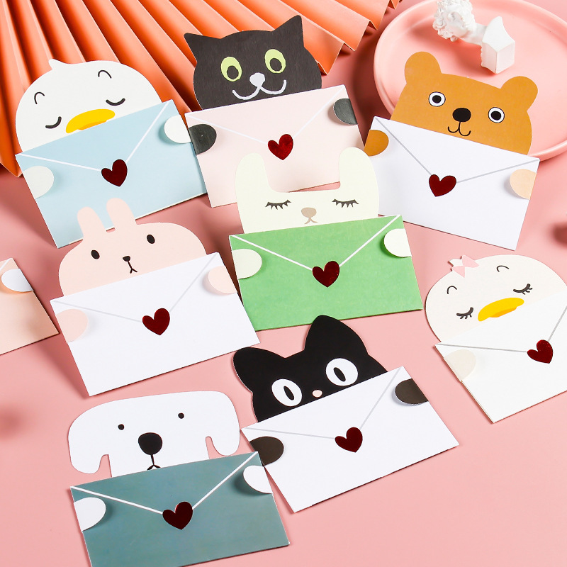 9Pcs Cartoon Animal Gift Card  - Wedding Sutra 评论和价格