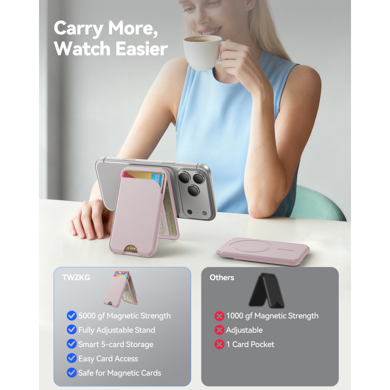 MagSafe Phone Stand Wallet for - Place Card Holder 评论和价格