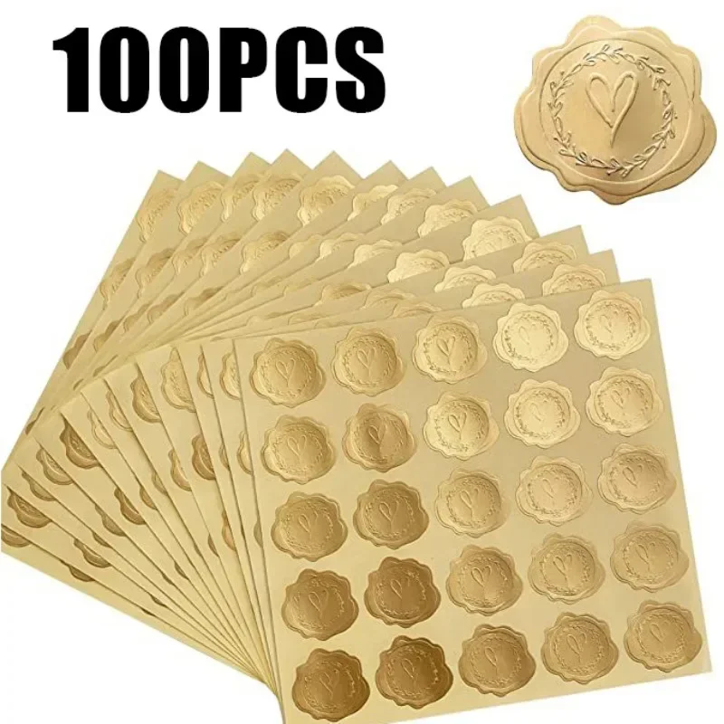 25/100Pcs Gold Embossed Heart  - Wedding Sutra 评论和价格