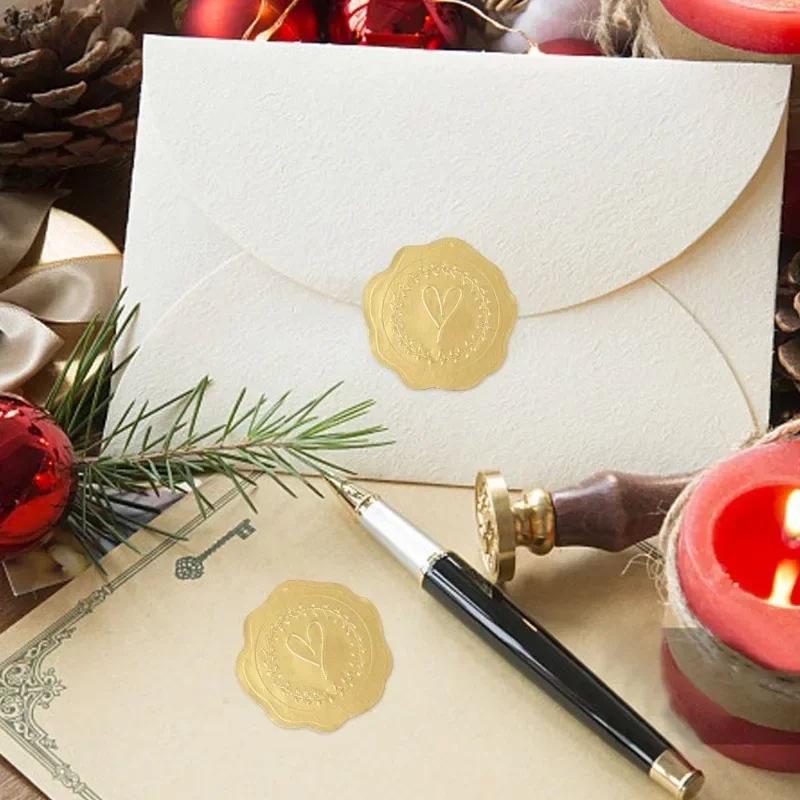 25/100Pcs Gold Embossed Heart  - Wedding Sutra 评论和价格