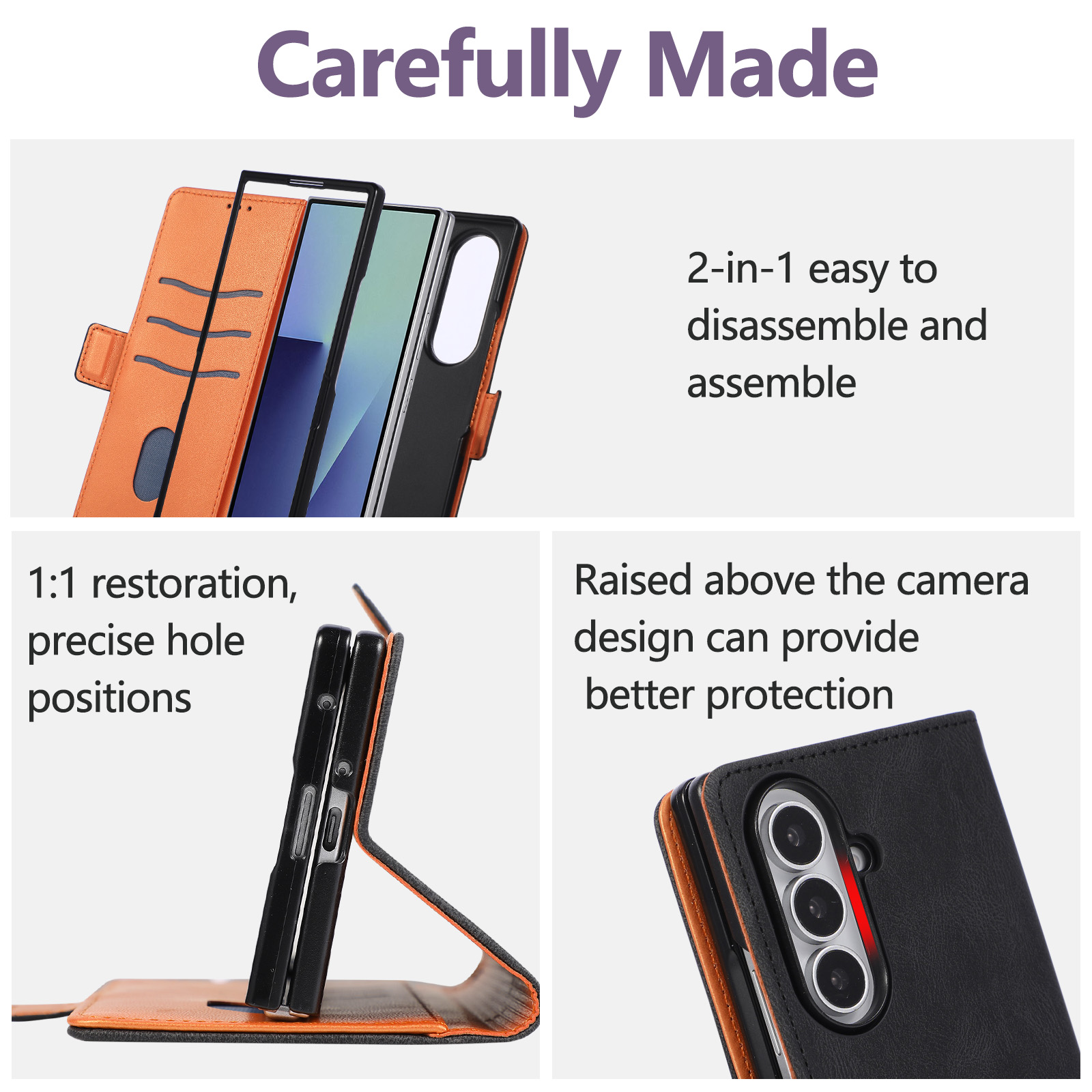 Flip Retro Leather Wallet Phon - Place Card Holder 评论和价格