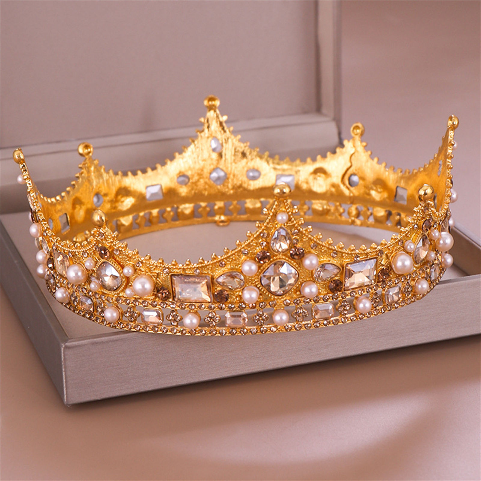 Bridal Crown Rhinestone Tiara  - Wedding Decoration Supply 评论和价格